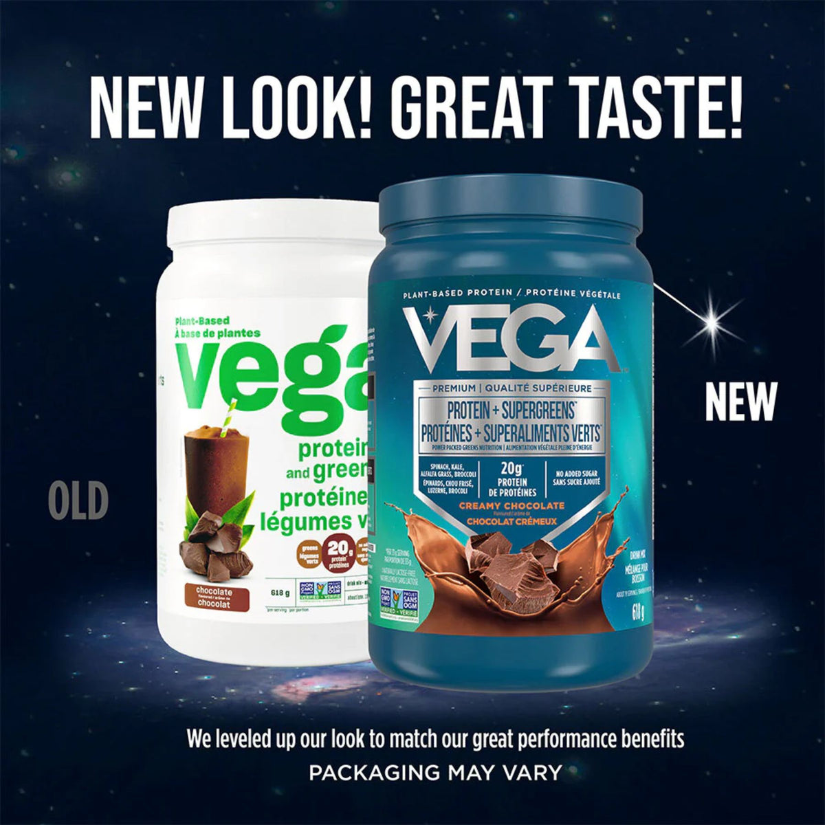 VEGA Plant-Based Protein + Supergreens Chocolate 618g