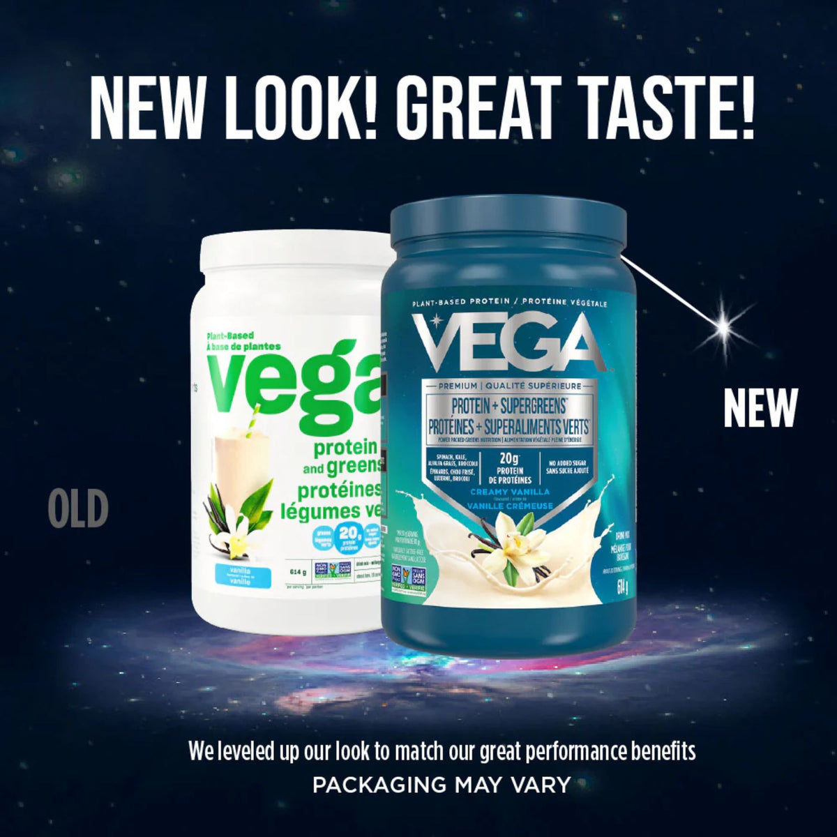 VEGA Plant-Based Protein + Supergreens Vanilla 614g