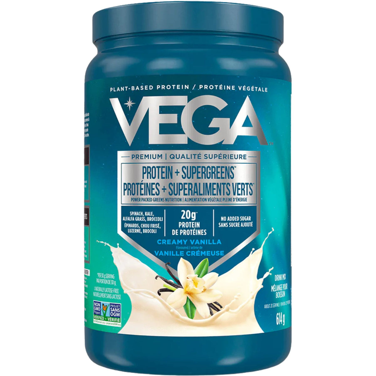 VEGA Plant-Based Protein + Supergreens Vanilla 614g
