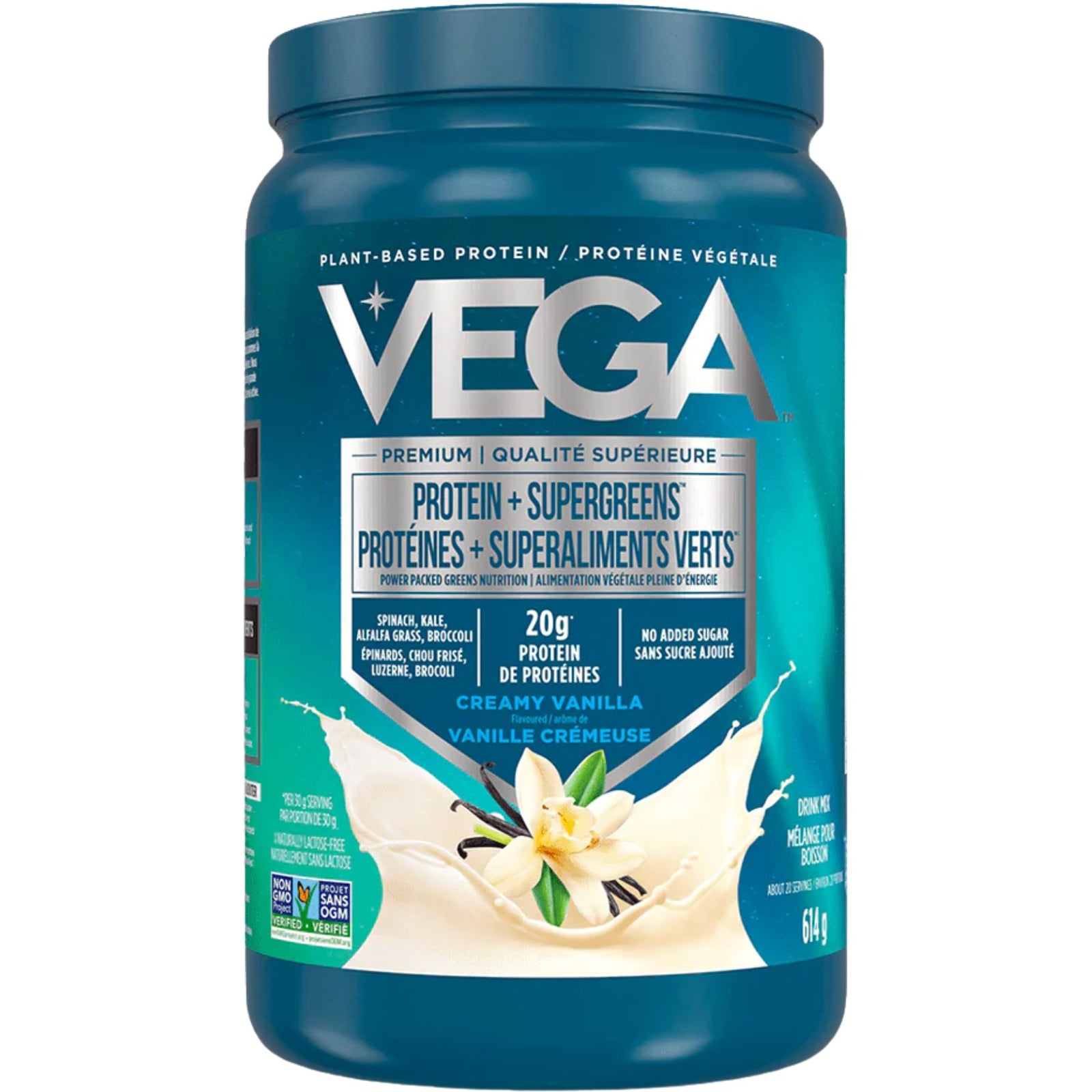 VEGA Plant-Based Protein + Supergreens Vanilla 614g