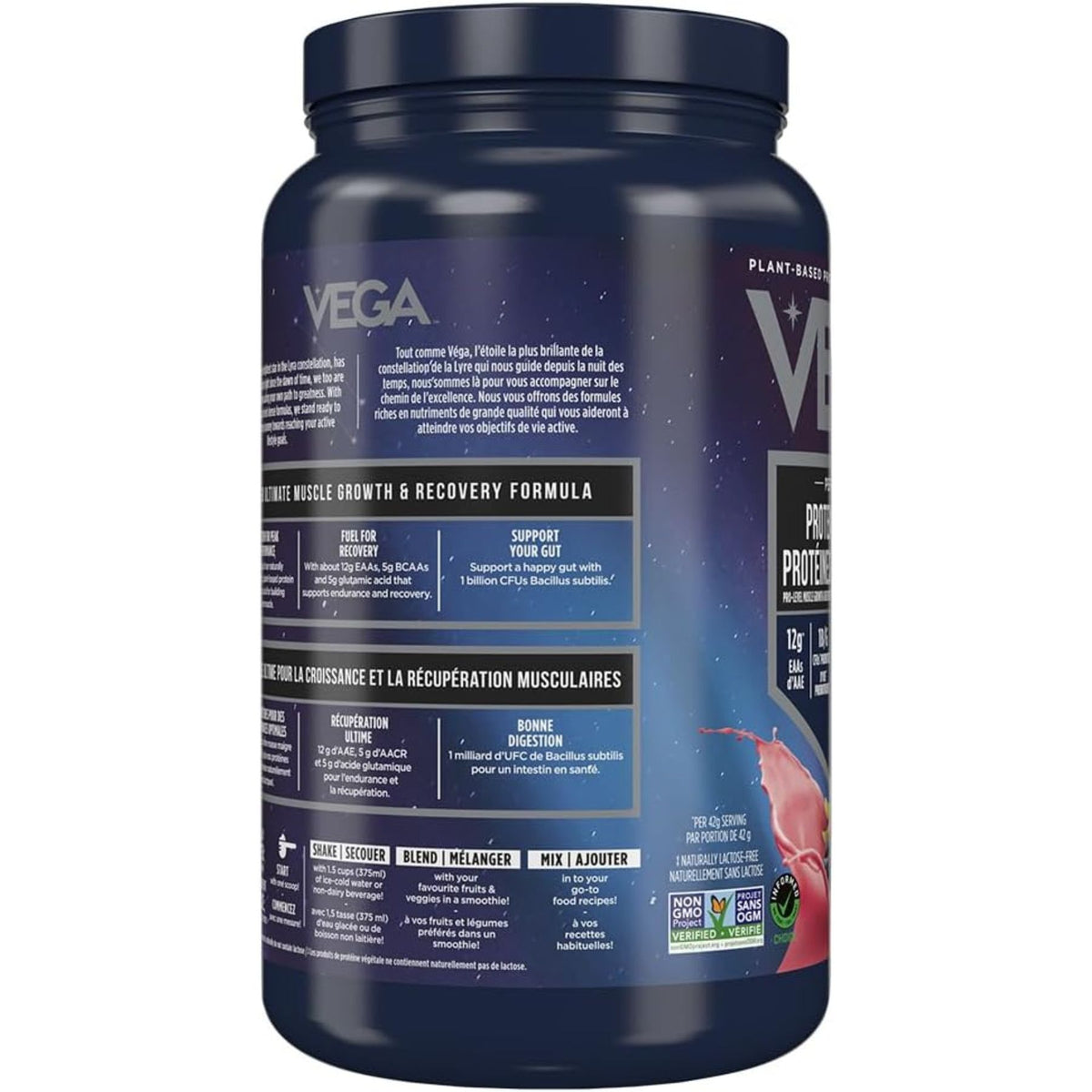 VEGA Plant-Based Protein + Recovery Berry 801g