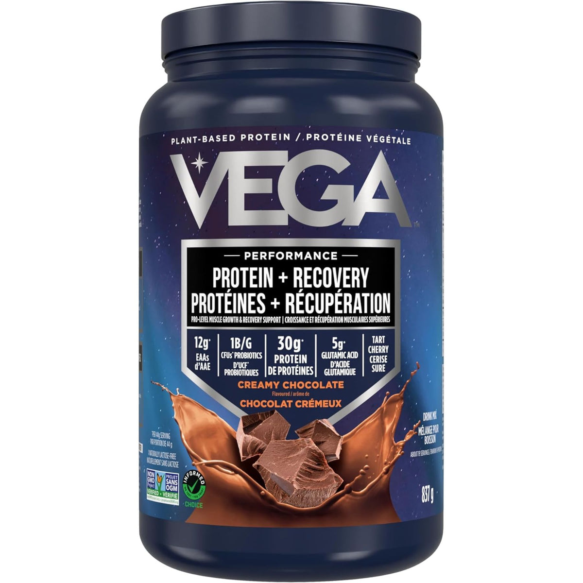 VEGA Plant-Based Protein + Recovery Chocolate 837g