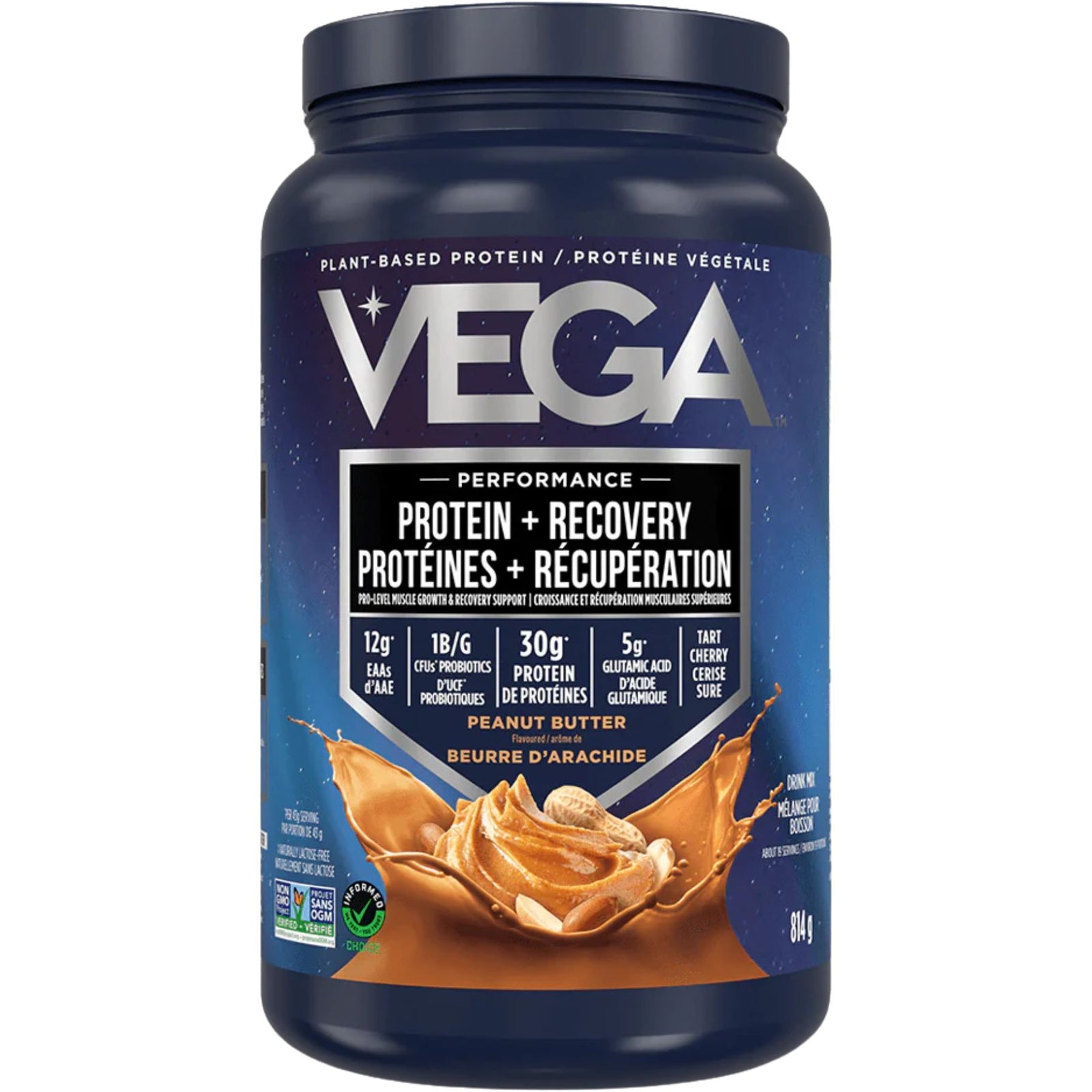 VEGA Plant-Based Protein + Recovery Peanut Butter 814g