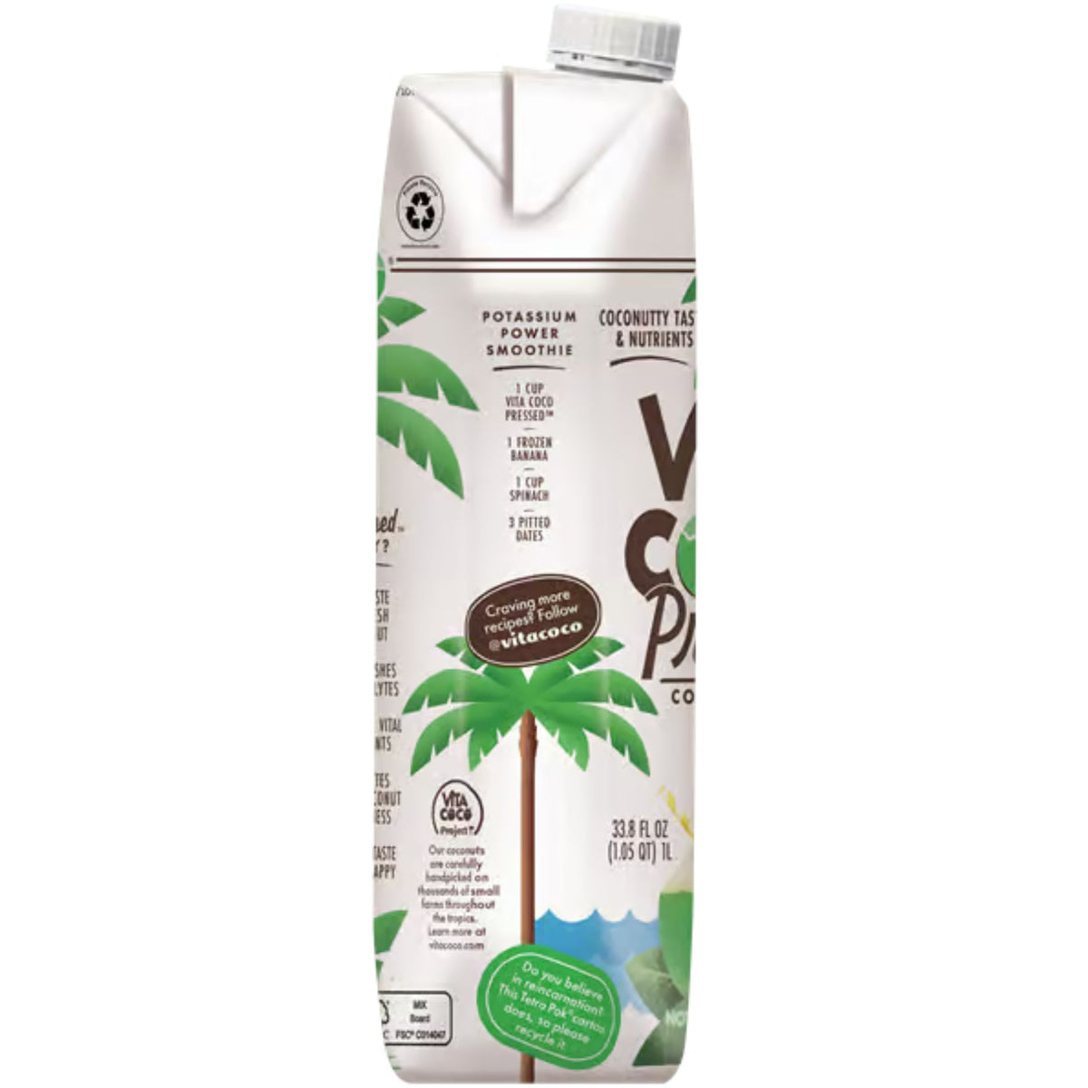 Vita Coco Pressed Coconut Water, Original 1L