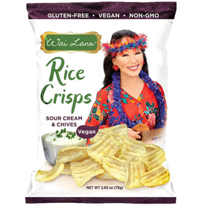 Wai Lana Vegan Sour Cream & Chives Rice Crisps 75g