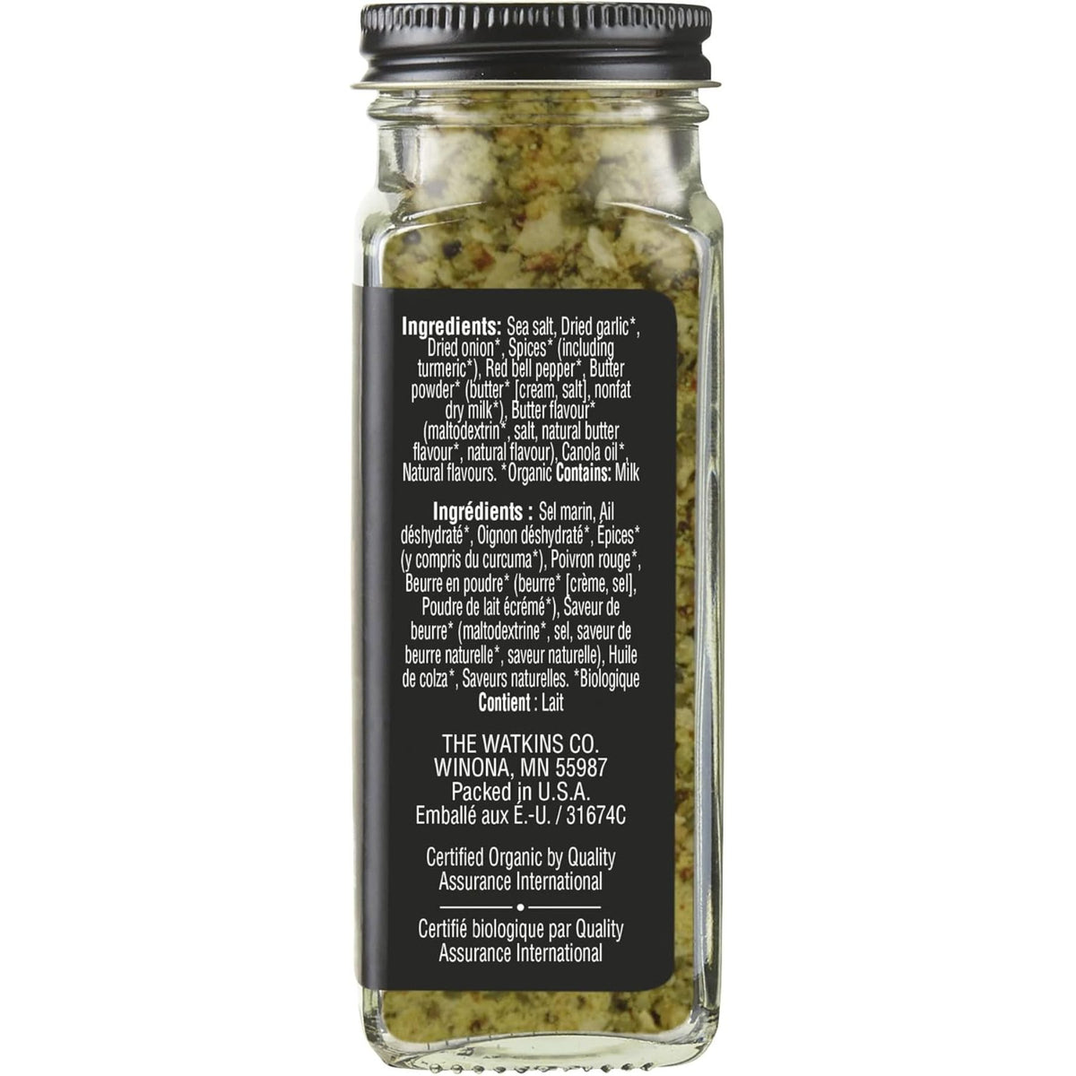 Watkins Organic Grilling Buttery Herb Seasoning 93g