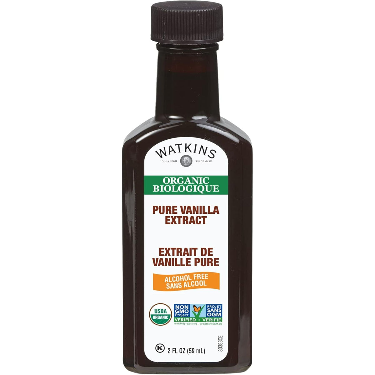 Watkins Organic Pure Vanilla Alcohol-Free Extract 59mL