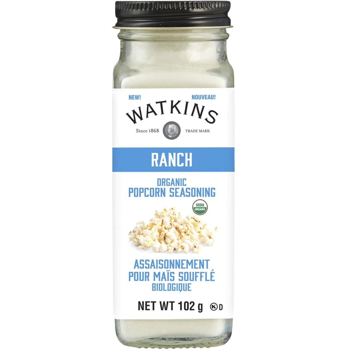 Watkins Organic Ranch Popcorn Seasoning 102g
