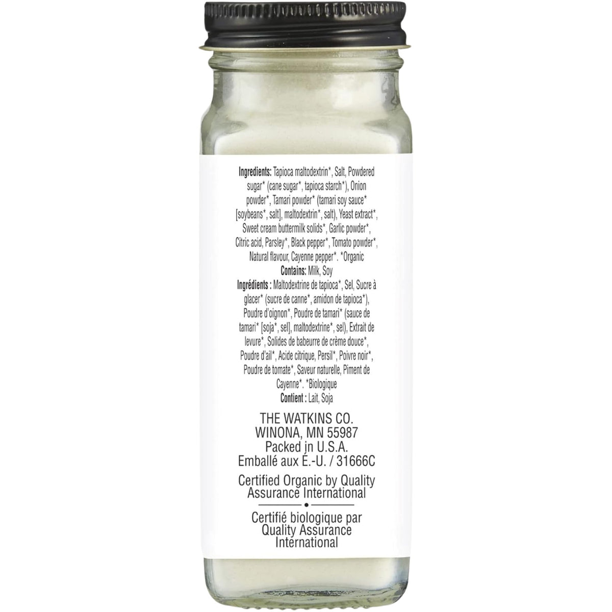 Watkins Organic Ranch Popcorn Seasoning 102g