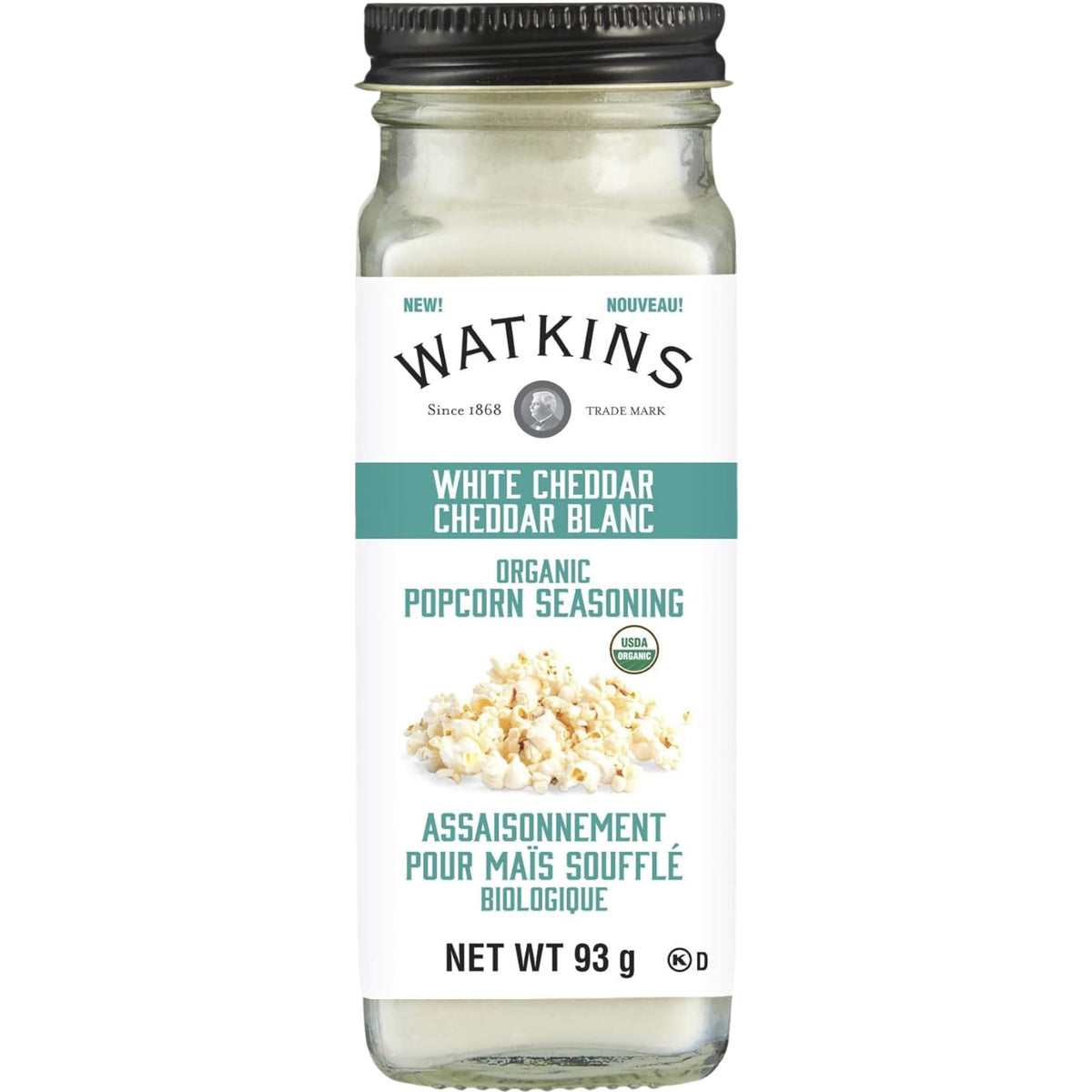 Watkins Organic White Cheddar Popcorn Seasoning 93g