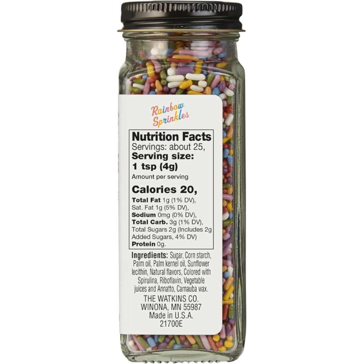 Watkins Rainbow Decorating Sprinkles 98g