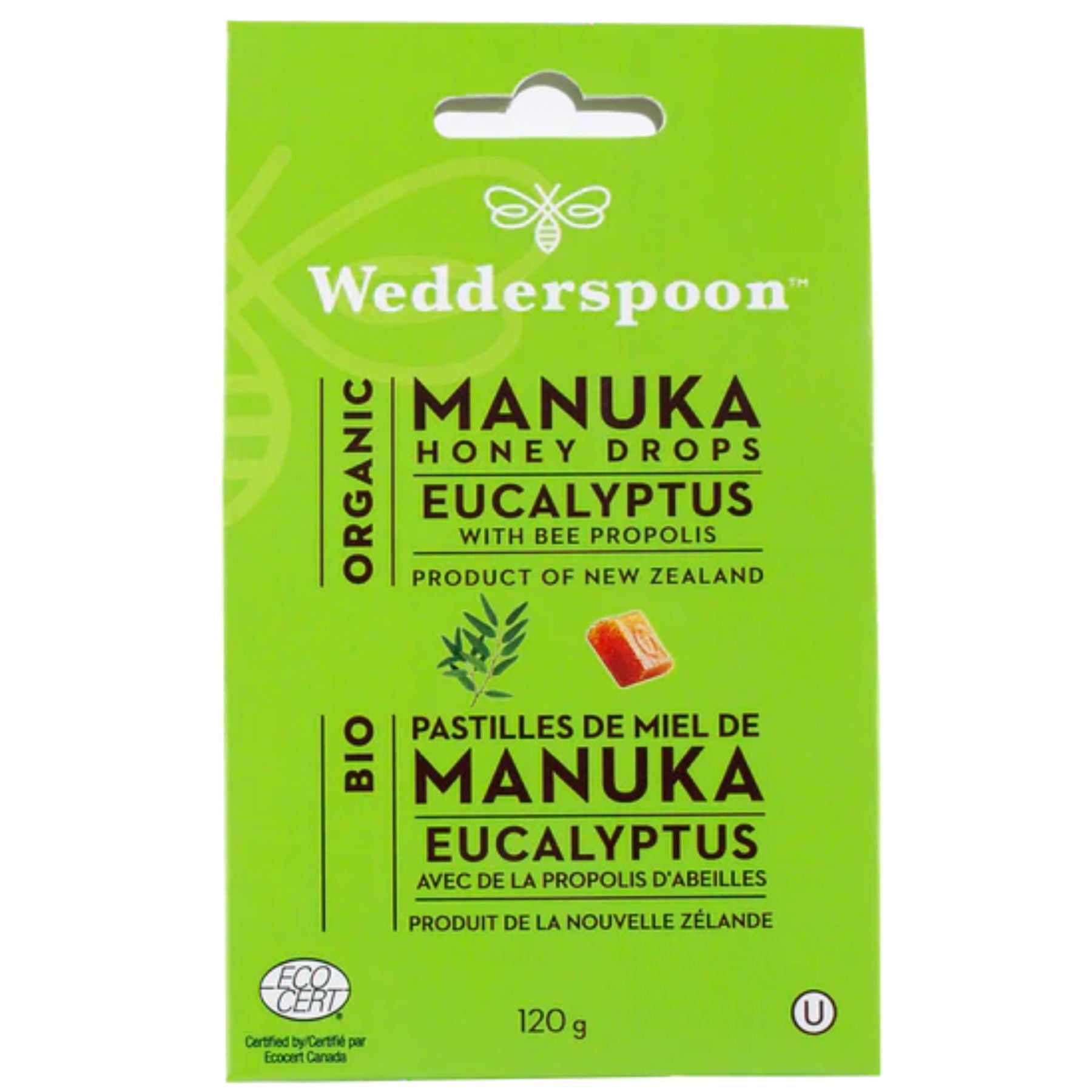Wedderspoon Organic Manuka Honey Drops Eucalyptus