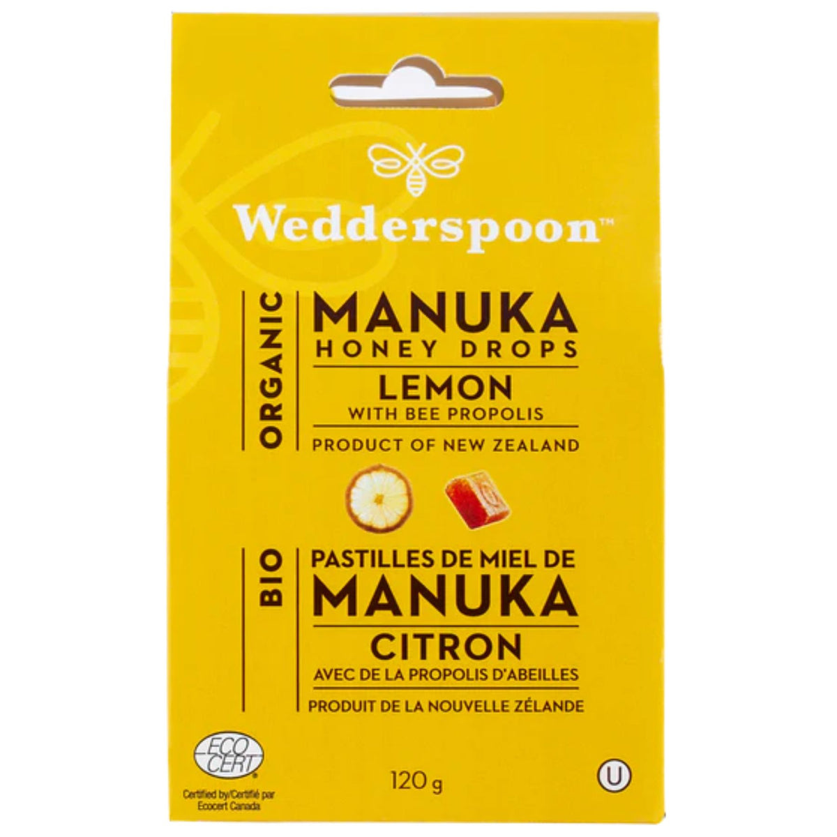 Wedderspoon Organic Manuka Honey Drops Lemon