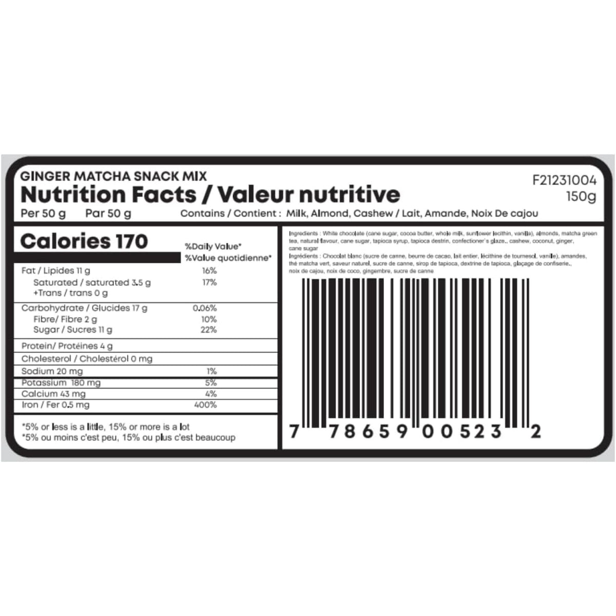 WestPoint Ginger Matcha Snack Mix 150g