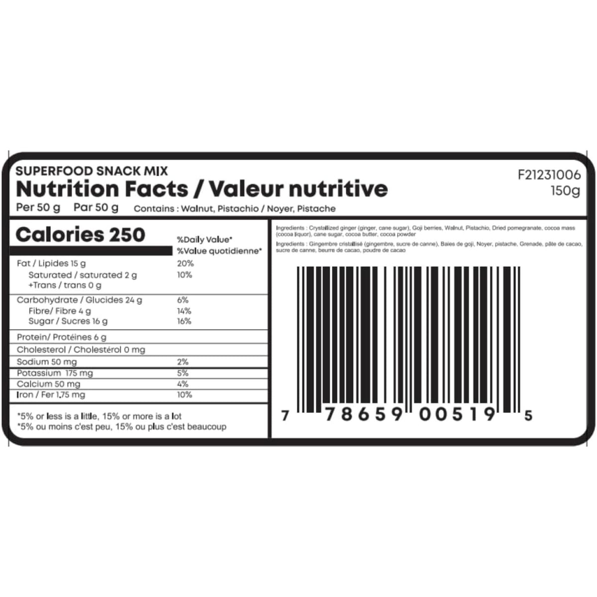 Westpoint Naturals Superfood Snack Mix 150g