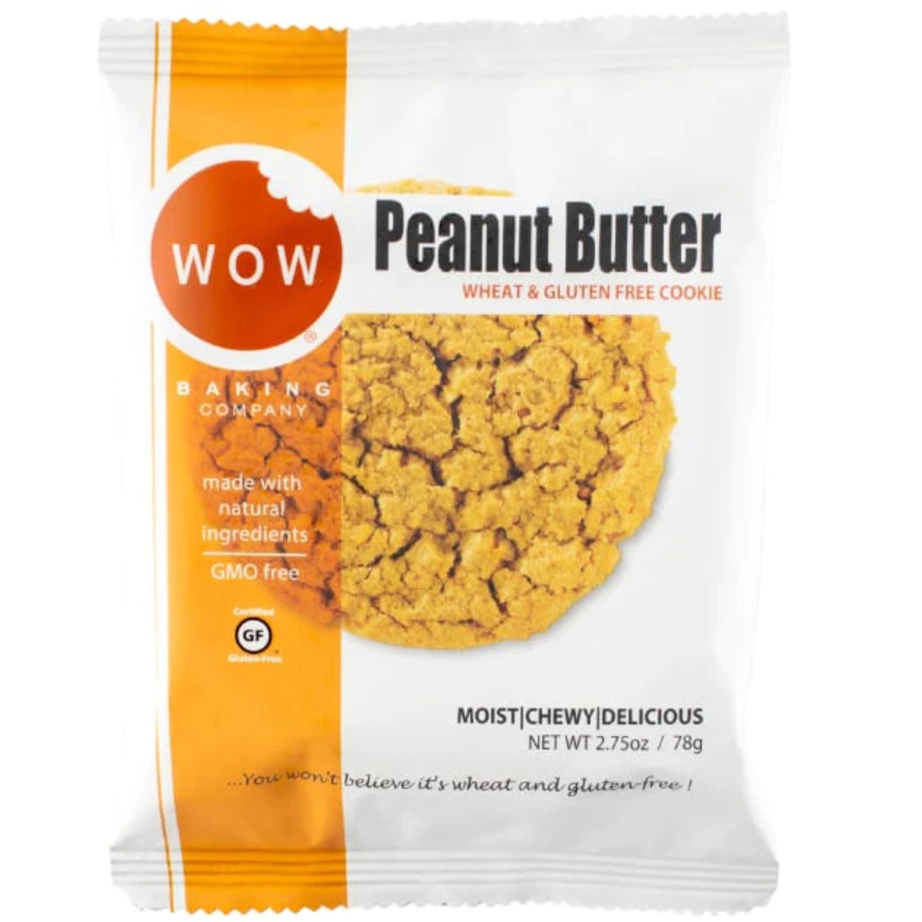 WOW Baking Co. Gluten Free Peanut Butter Cookie 78g