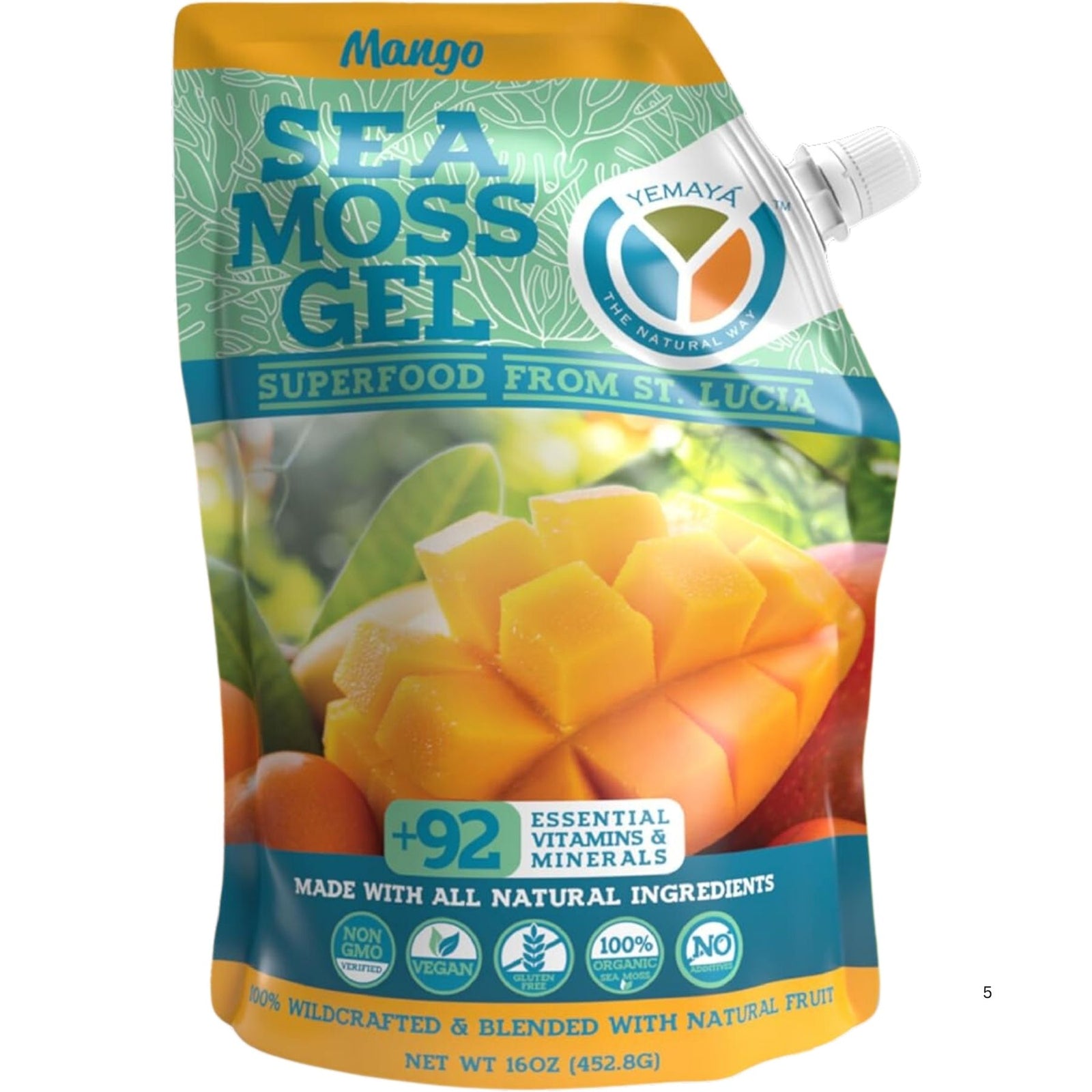 Yemaya Sea Moss Gel Mango Flavour 454g