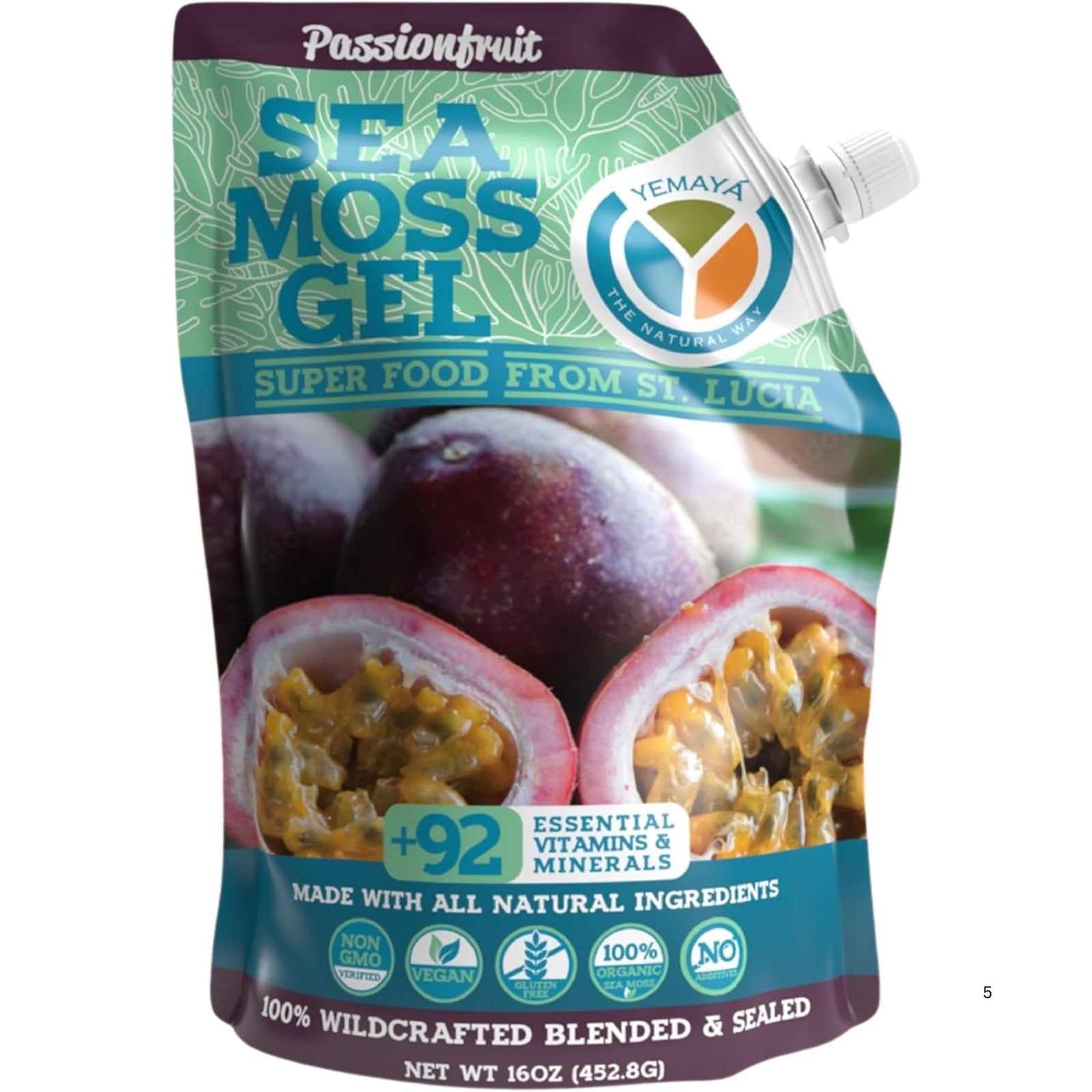 Yemaya Sea Moss Gel Passionfruit Flavour 454g