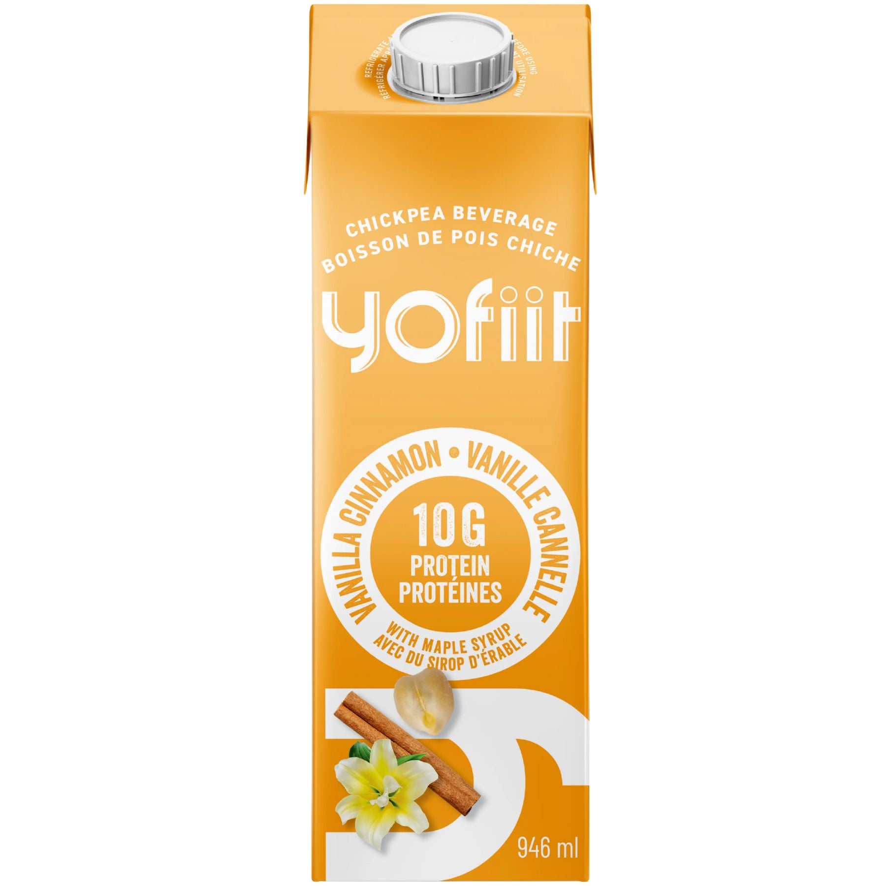 Yofiit High Protein Chickpea Milk Vanilla Cinnamon 946mL