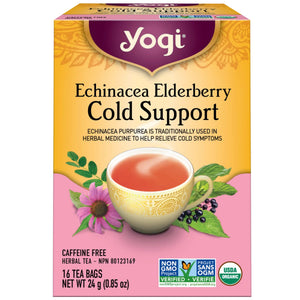 Yogi Echinacea Elderberry Cold Support Tea 16ct