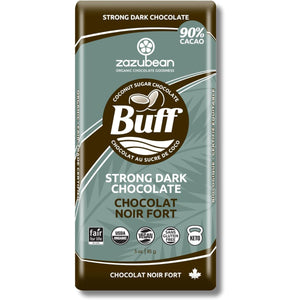 Zazubean Buff 90% Chocolate Bar Coconut Sugar Sweetened 85g