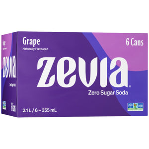 Zevia Zero Calorie Grape Soda 6pk