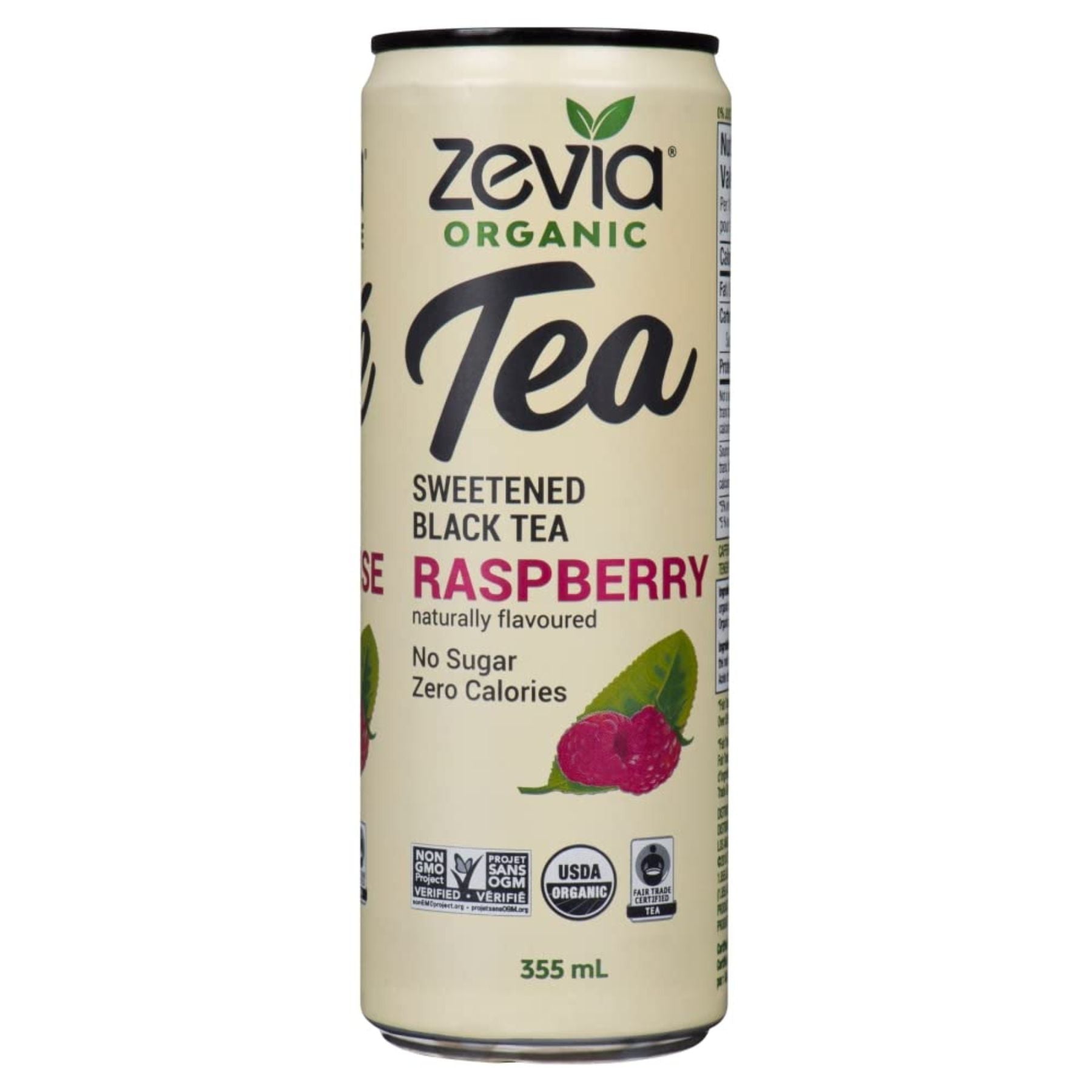 Zevia Organic Sweetened Black Tea with Raspberry 355ml