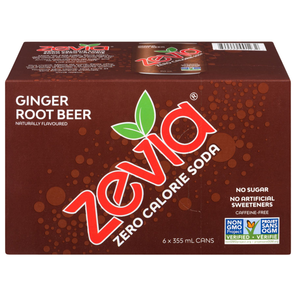Zevia Zero Calorie Ginger Root Beer 6pk