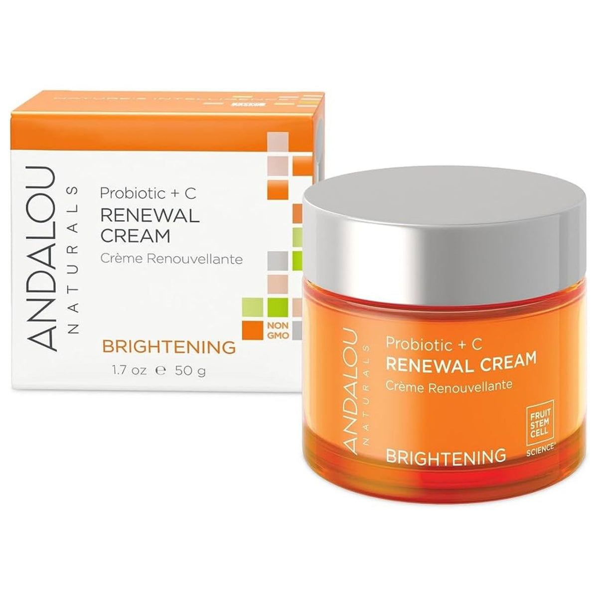 Andalou Brightening Probiotic + Vitamin C Renewal Cream 50g