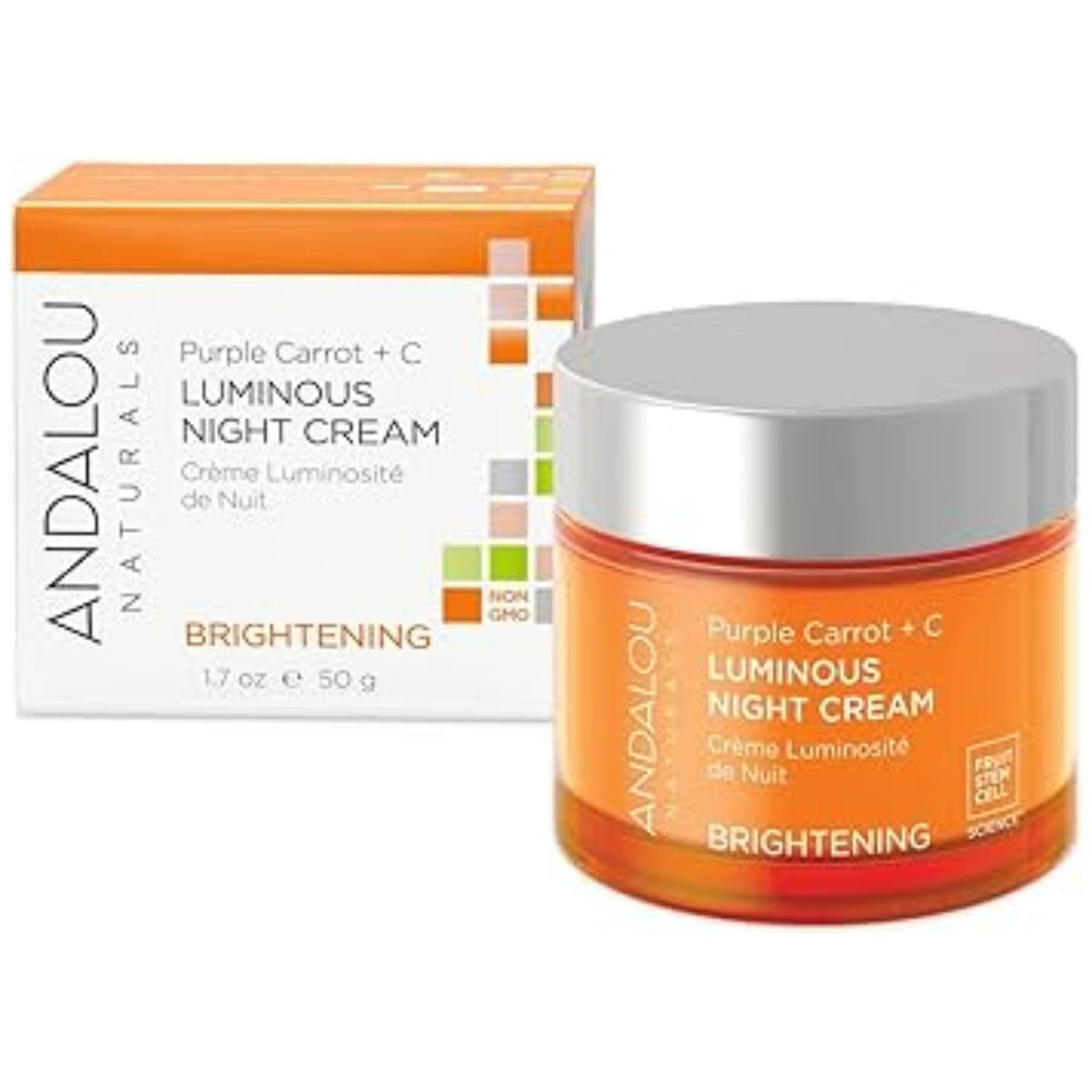 Andalou Brightening Purple Carrot + Vitamin C Luminous Night Cream 50g