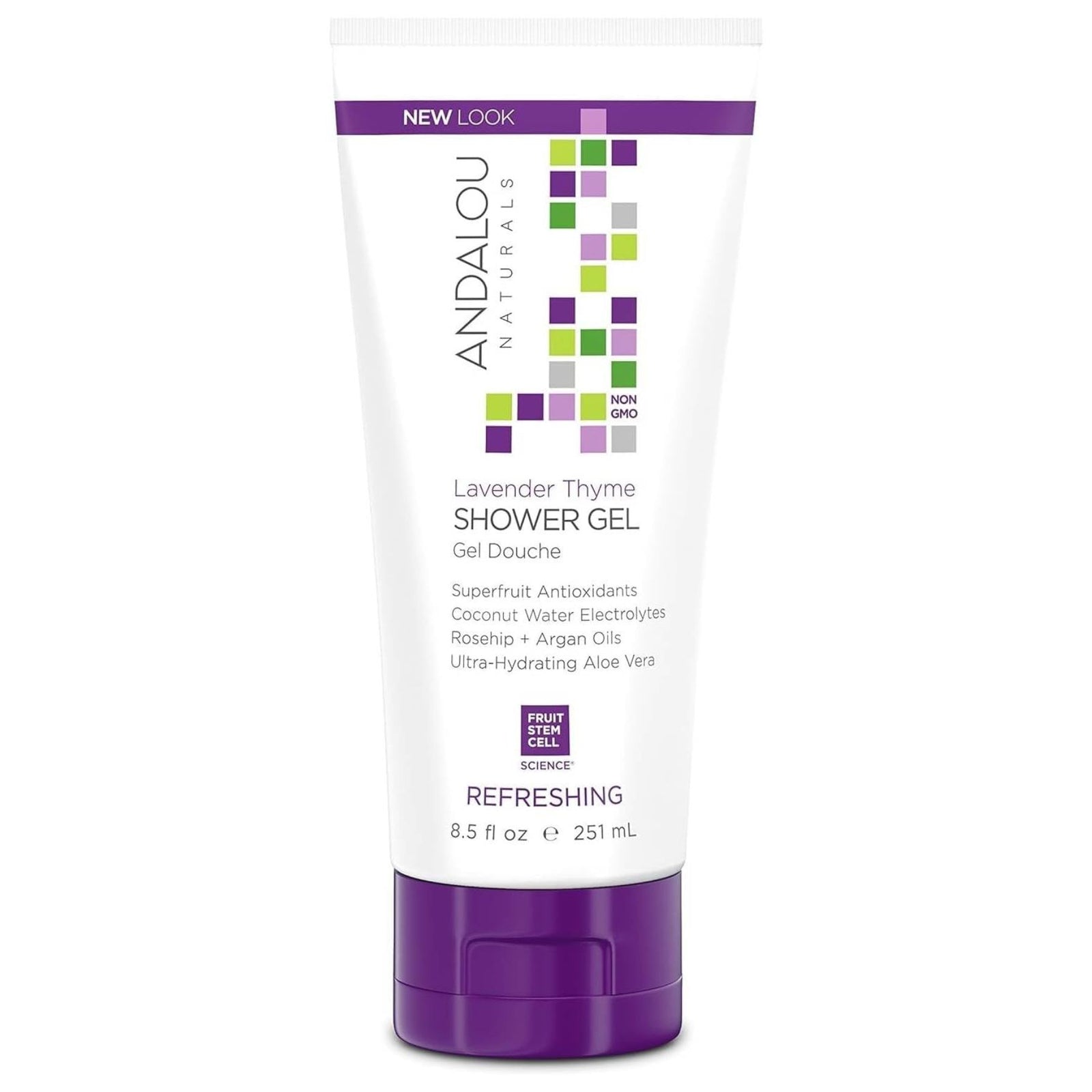 Andalou Lavender Thyme Refreshing Shower Gel Body Wash 251mL