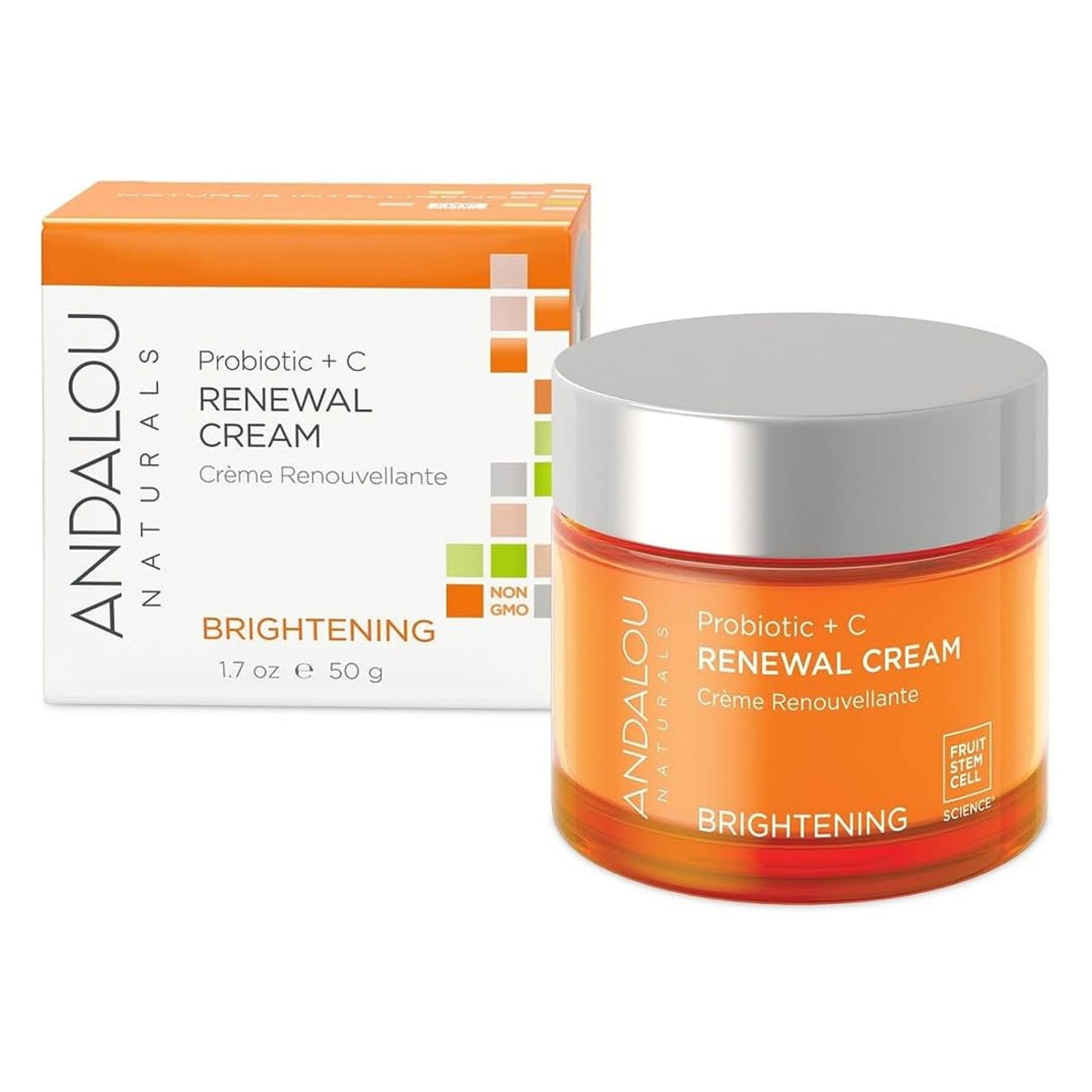 Andalou Brightening Probiotic + C Renewal Cream 50g