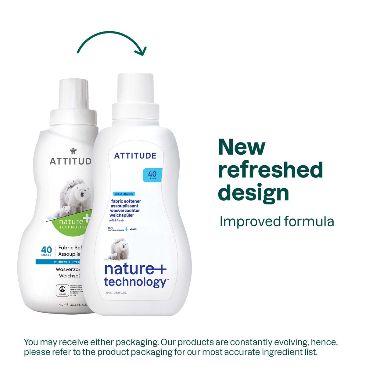 Attitude Nature+ Fabric Softener Wildflowers 1L