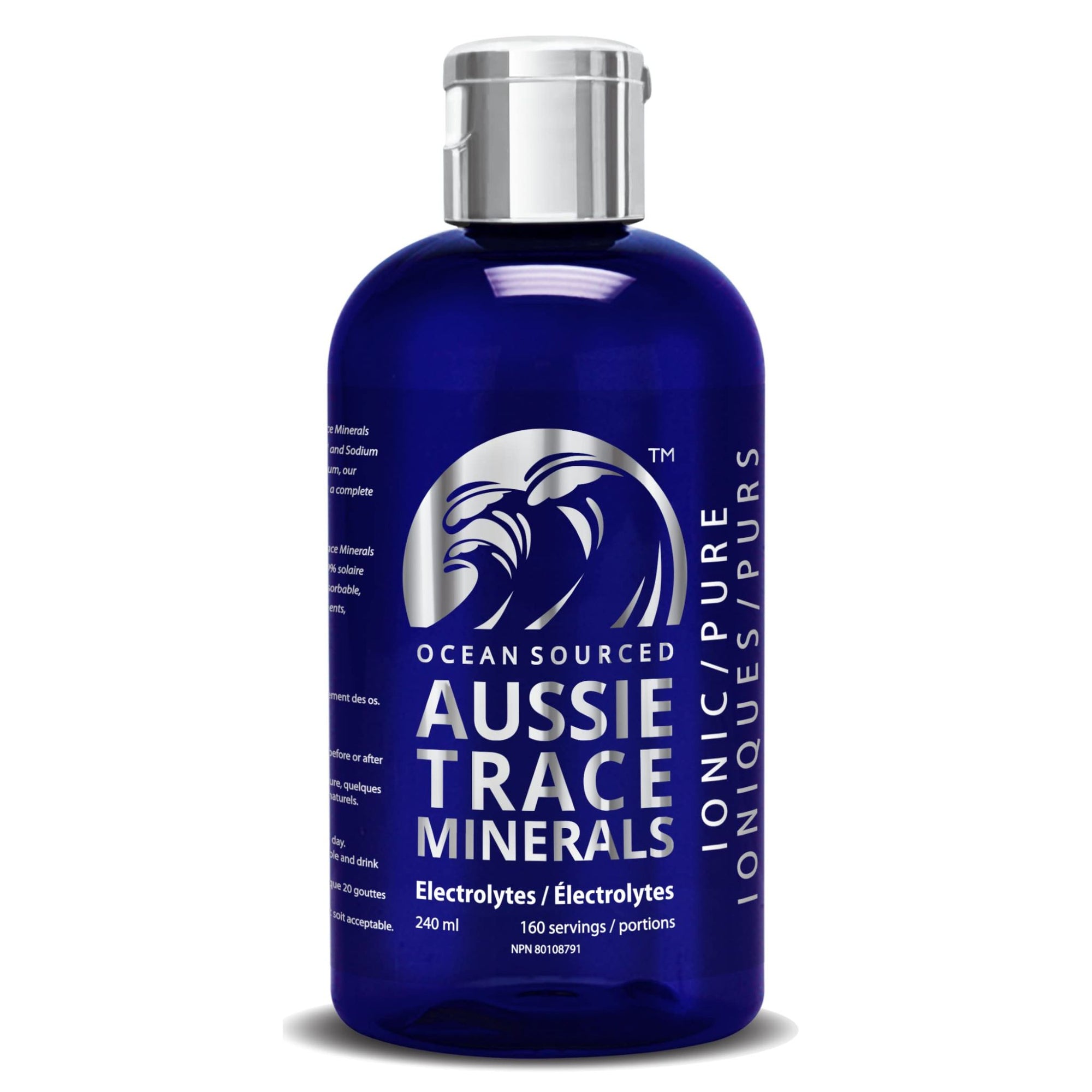 Aussie Trace Minerals 240ml bottle - Ocean sourced, Ionic / Pure, 160 servings per bottle - Natural electrolytes , 