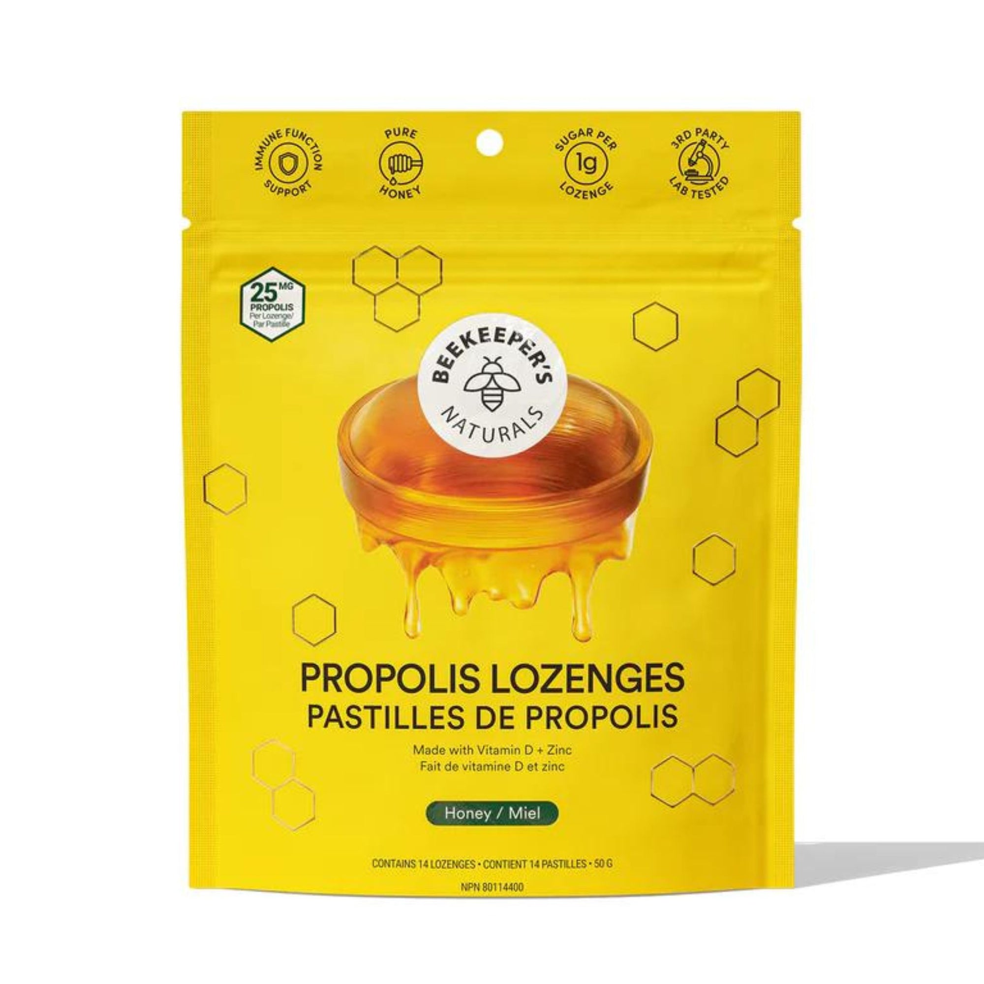 Beekeeper's Naturals Honey Propolis Lozenges 50g