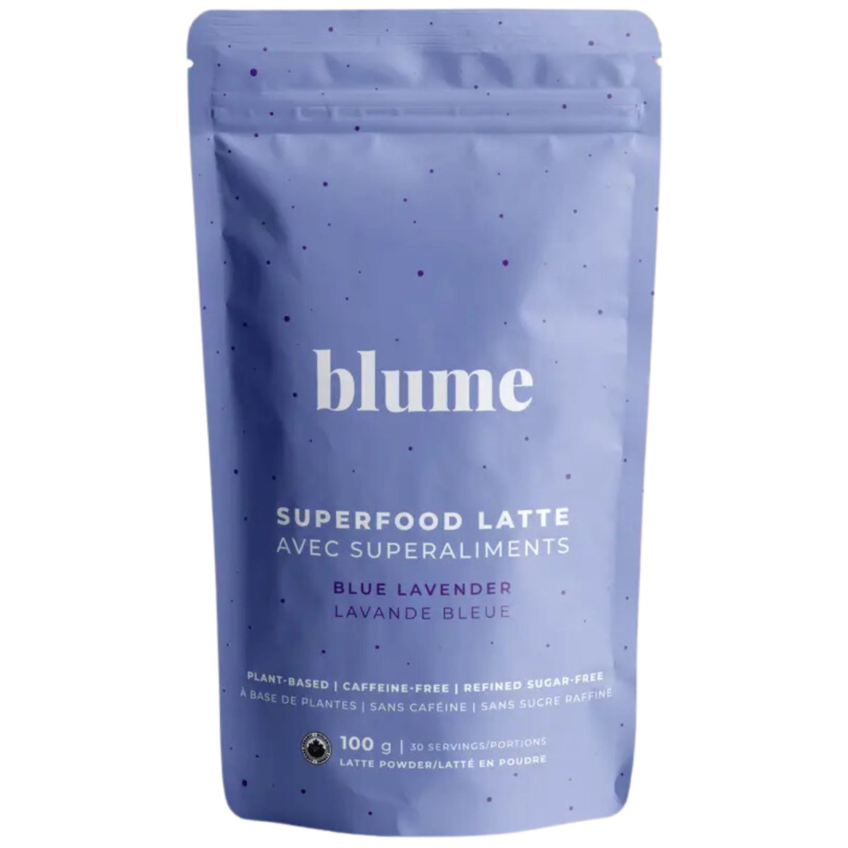 Blume Superfood Latte Powder Blue Lavender Blend 100g