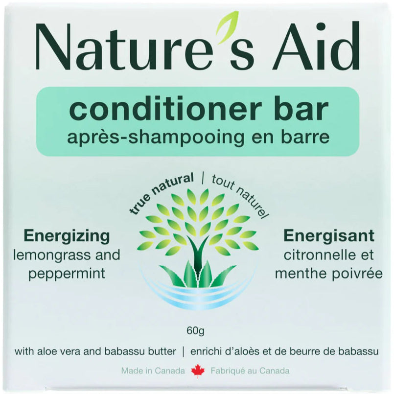 Nature's Aid Conditioner Bar 60g - Energizing Lemongrass and Peppermint