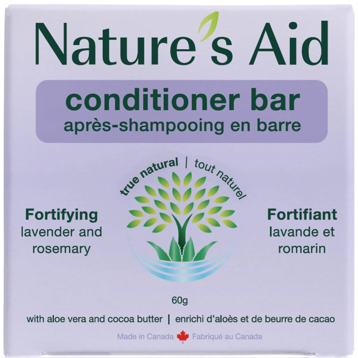 Nature's Aid Conditioner Bar 60g - Fortifying Rosemary and Lavender