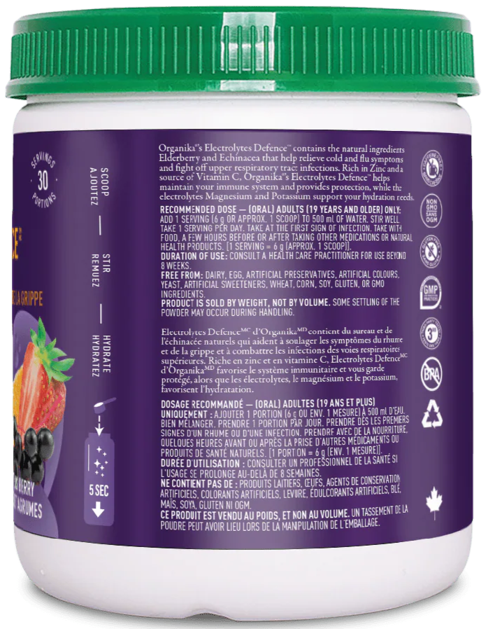 Organika Electrolytes Defence with Elderberry & Echinacea - 180g