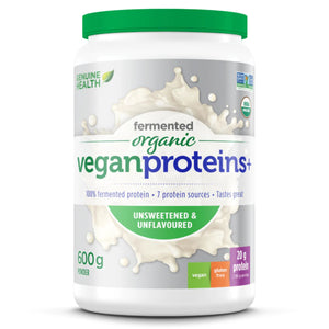 Genuine Health Organic Fermented Vegan Protein+ Unsweetened & Unflavoured 600g