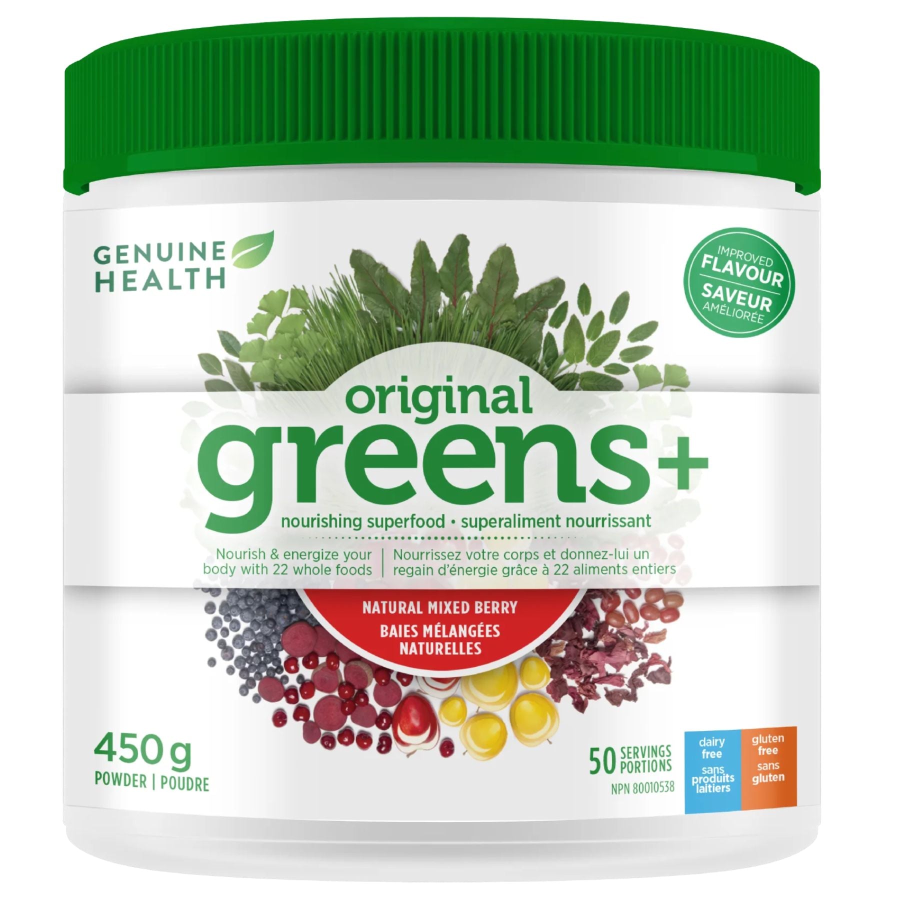 Genuine Health Greens+ Original Mixed Berry 450g