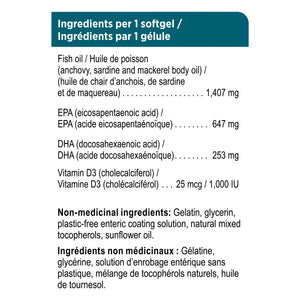 Genuine Health Omega3+ Triple Strength + D3 60s