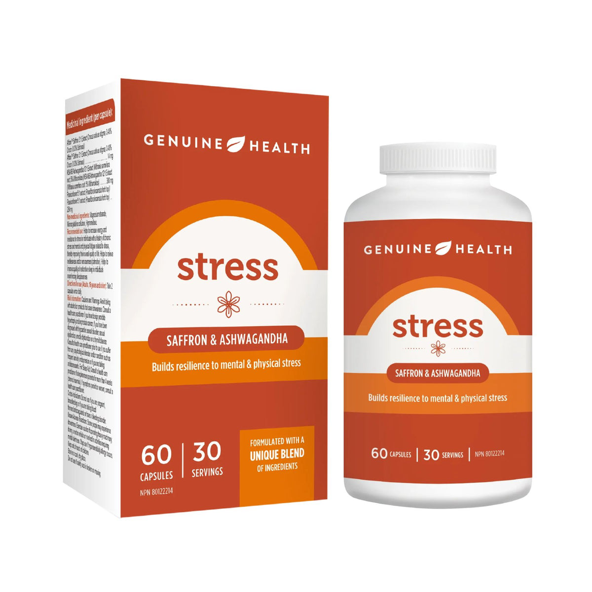 Genuine Health Stress with Saffron & Ashwagandha 60s