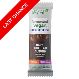 Genuine Health Fermented Vegan Proteins+ Bar - Dark Chocolate Almond 55g