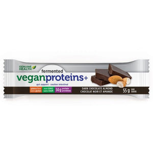 Genuine Health Fermented Vegan Proteins+ Bar - gut support - Older packaging, same product - Each bar is 55g