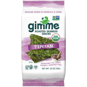 gimMe Organic Roasted Seaweed Snacks - Teriyaki 10g