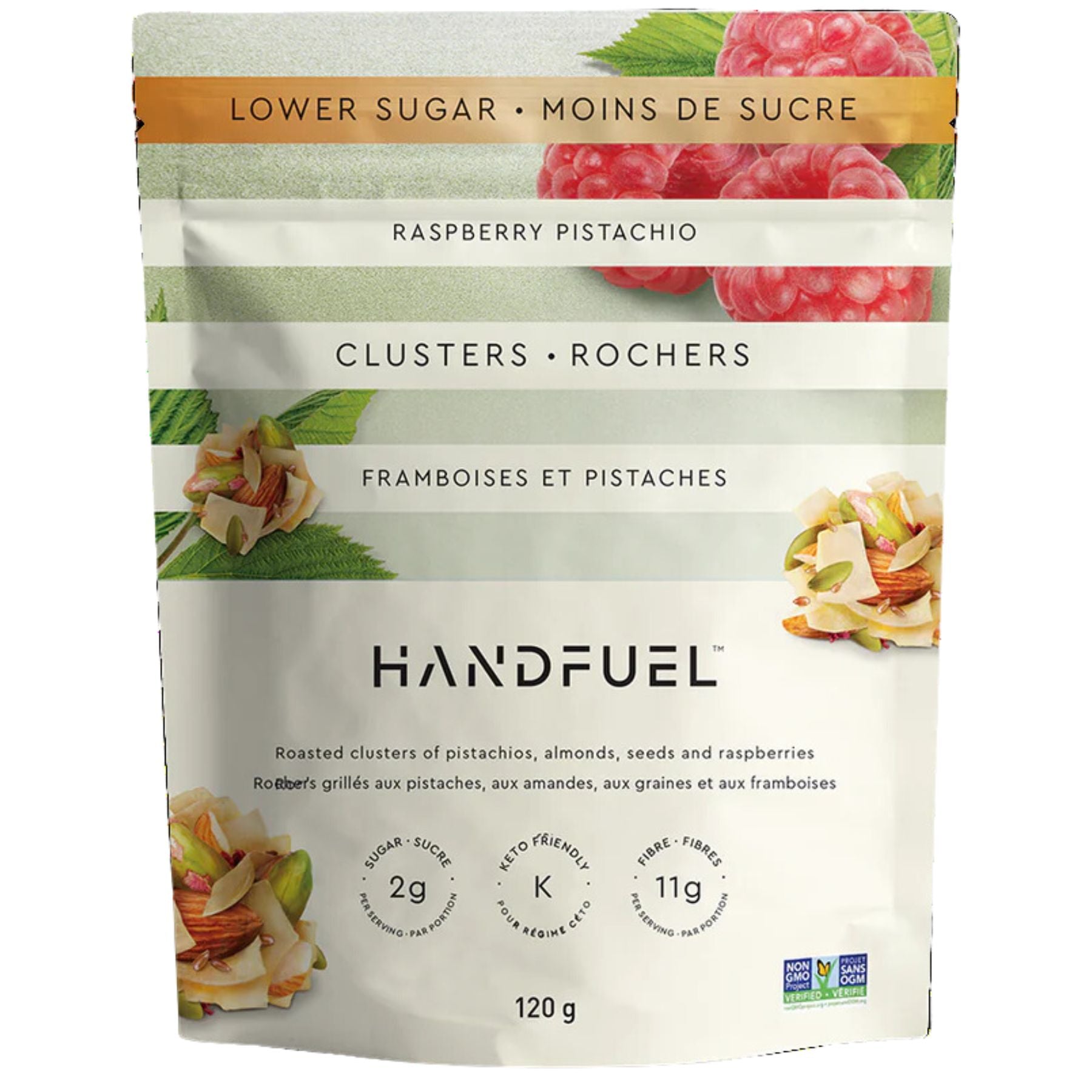 Handfuel Raspberry Pistachio Clusters 120g