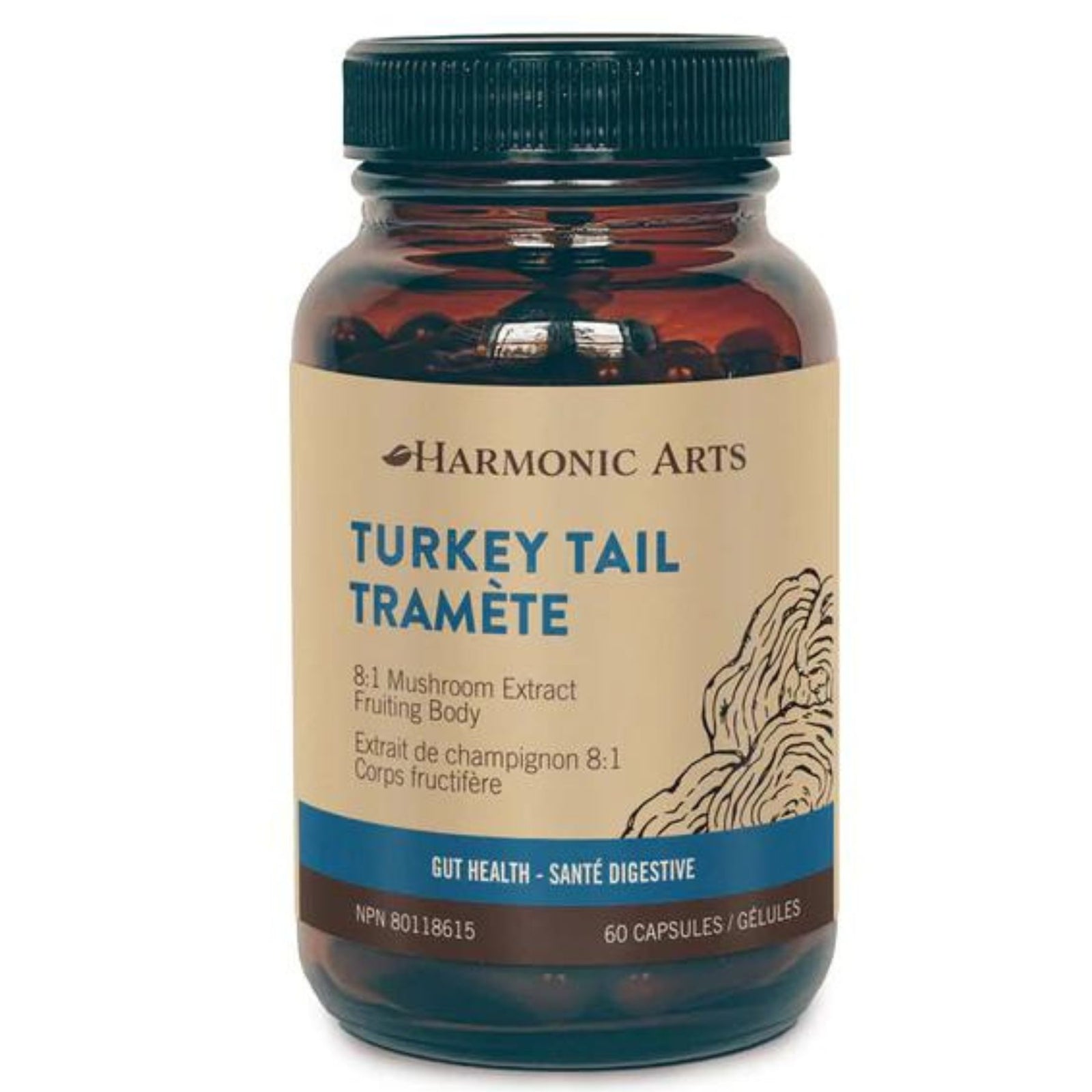 Harmonic Arts Turkey Tail Mushroom Capsules 60s