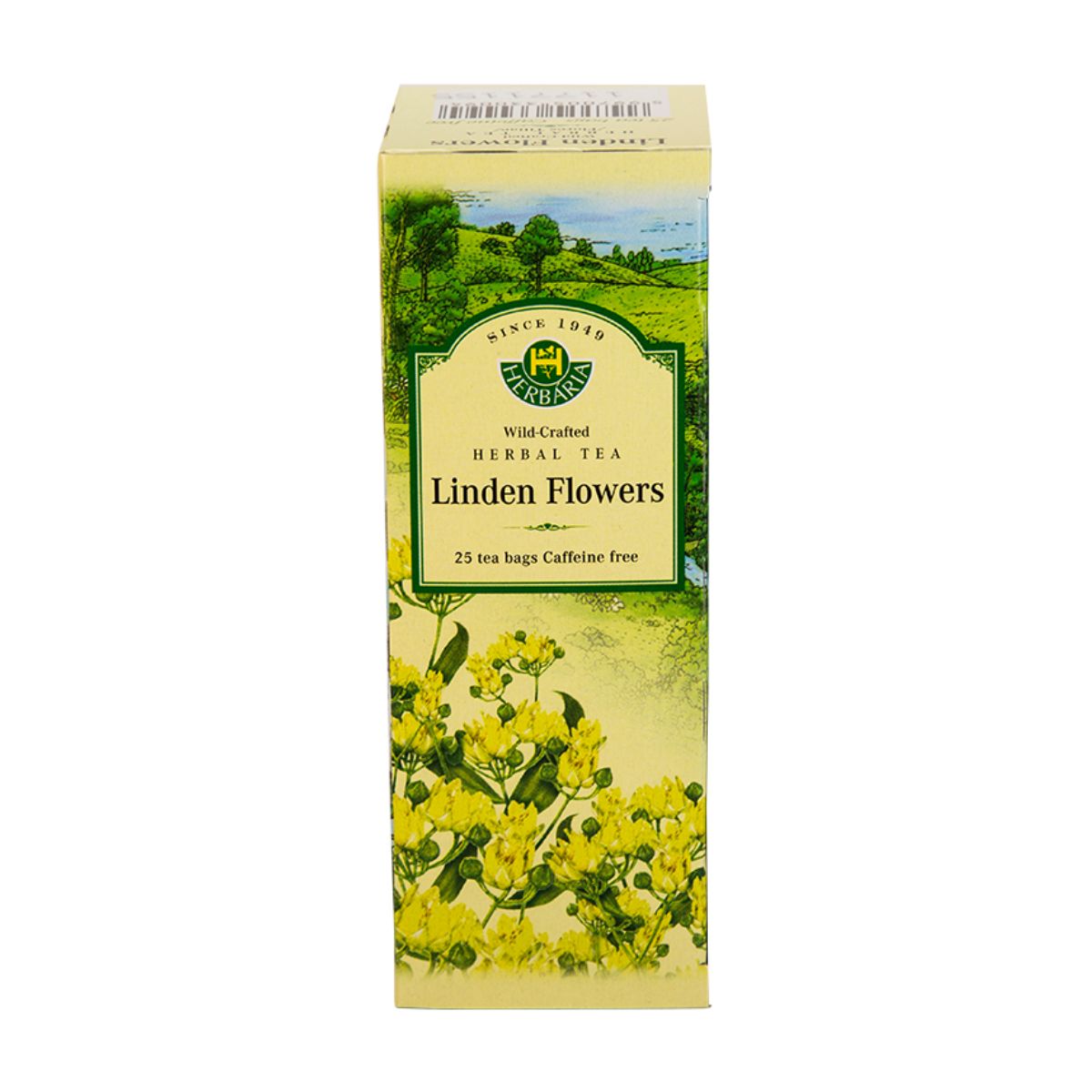 Herbaria Linden Flower Tea box of 25 tea bags product image - Herbal tea in a green and white box
