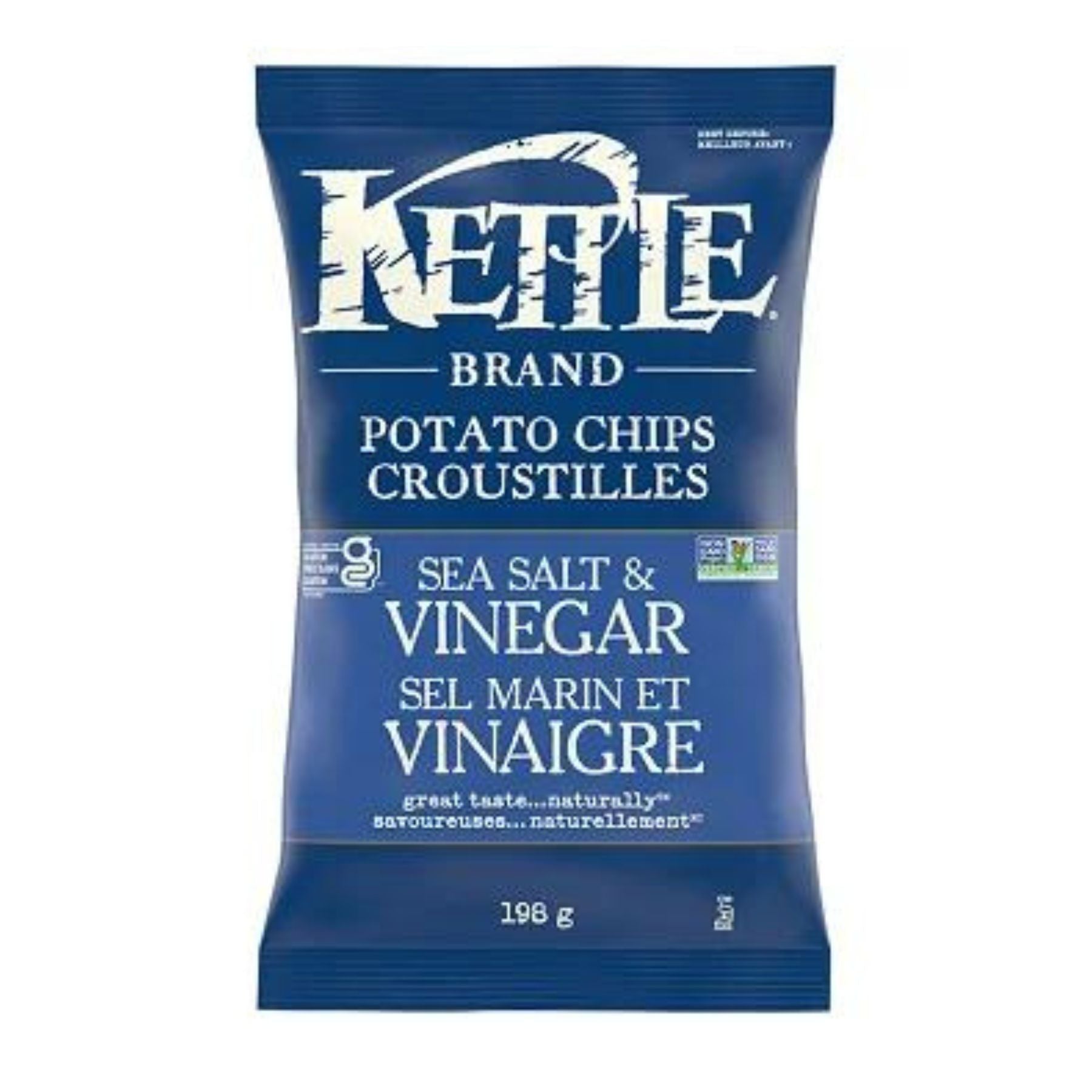 Kettle Potato Chips Sea Salt & Vinegar 198g
